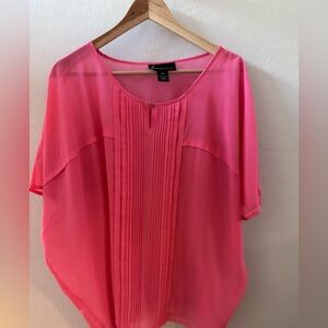 Peach/Salmon Sheer Blouse by Lane Bryant